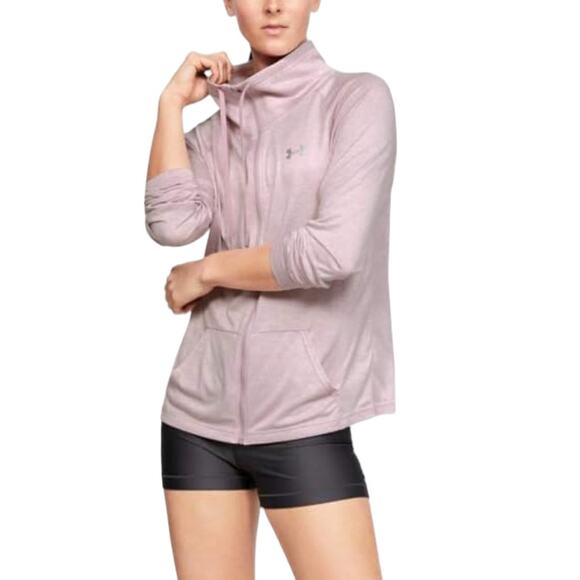 Under Armour Pink Fog UA Tech Twist Full Zip Sweatshirt - Picture 1 of 13